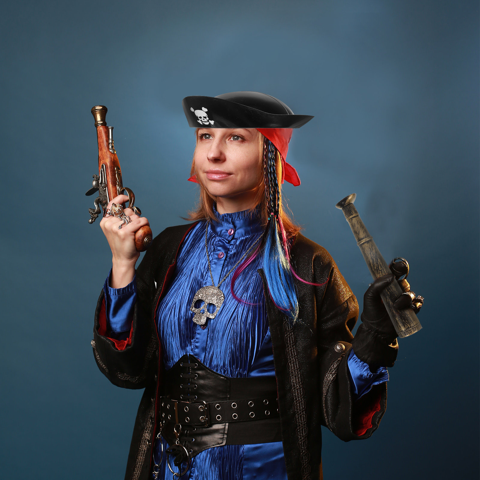 Easy Cosplay Prop - 1 комплект костюма пирата для косплея,